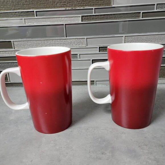 Two Starbucks 2015 Red Mermaid Siren Coffee Mugs 16 oz - Picture 3 of 8